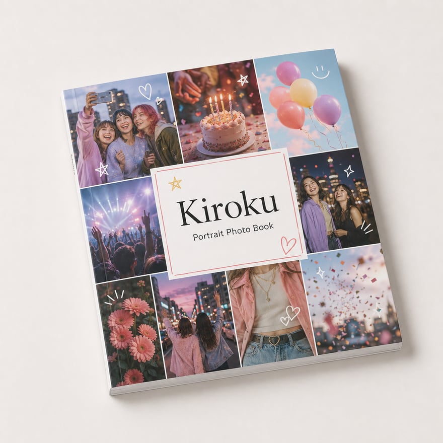 The Kiroku Portrait photo book, vertical format